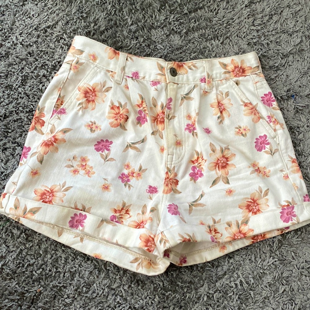 American Eagle Floral Jean Shorts